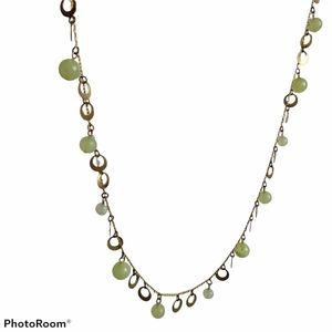 Vintage 60s/70s Circle Charm Gold Tone Costume Necklace